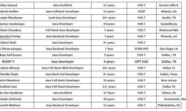 Java Jobs Hotlist Java Back End Developer, Java Full Stack Web Developer-Quick-hire-now