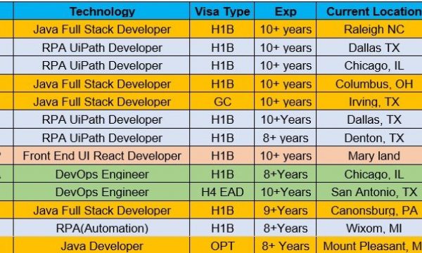 Java Jobs Hotlist RPA UI Developer, DevOps Engineer-Quick-hire-now