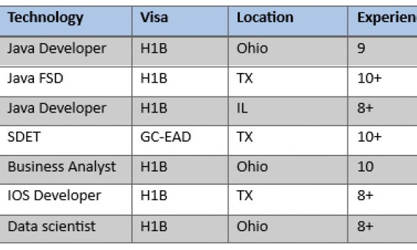 Java Jobs Hotlist SDET, Business Analyst, IOS Developer, Data scientist-Quick-hire-now