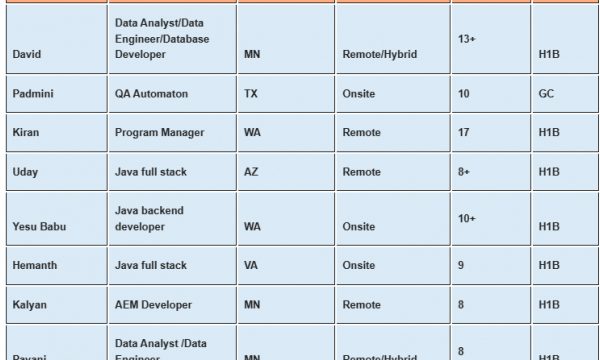QA Jobs Hotlist Java full stack, AEM Developer, Program Manager, Salesforce developer, Data Analyst-Quick-hire-now