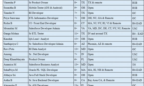 Sr Business Analyst Jobs Hotlist SQL Developer, ETL Informatics Developer, Salesforce Business Analyst, Sr. DevOps Engineer-Quick-hire-now