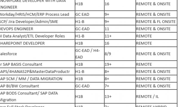 Java Full Stack Jobs Hotlist Angular Developer, Salesforce, SAP ABAP Developer-Quick-hire-now