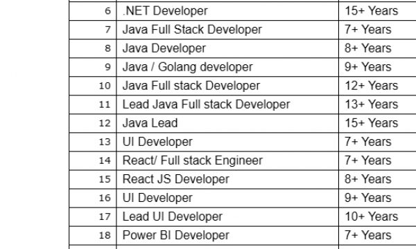 .NET Jobs Hotlist Java Full Stack Developer, UI Developer, SQL BI Developer, Automation QA, Salesforce Developer-Quick-hire-now