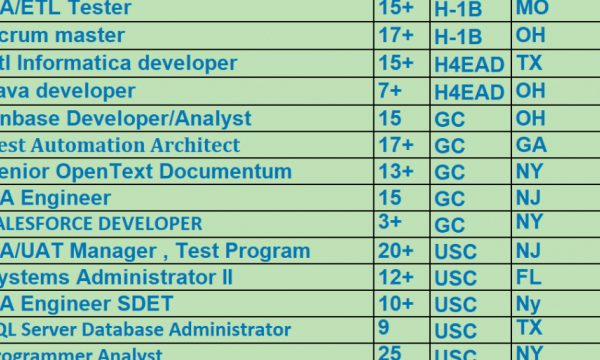 QA Jobs Hotlist Scrum Master, Java Developer, Salesforce Developer-Quick-hire-now