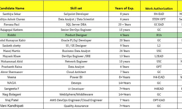Salesforce Jobs Hotlist, QA Analyst, SQL Server DBA, SailPoint Developer, Scrum Masters / Business Analyst-Quick-hire-now