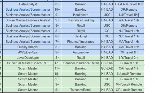 Scrum Master Jobs Hotlist, Business Analyst, Java Developer, QA, DevOps Engineer-Quick-hire-now