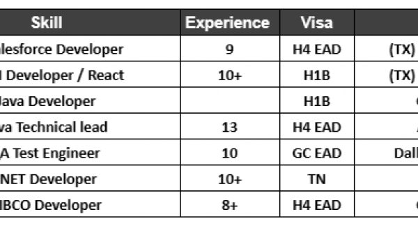 Sr Salesforce Jobs Hotlist, Sr. UI Developer / React, Java Technical lead, QA Test Engineer-Quick-hire-now