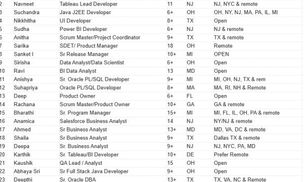UI Developer Jobs Hotlist Full stack web Developer, Scrum Master, Sr Business Analyst, Salesforce Business Analyst-Quick-hire-now