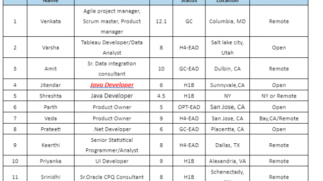 Java Developer Jobs HOTLIST, .Net Developer, UI Developer, Sr. Oracle CPQ Consultant, Python Developer-Quick-hire-now