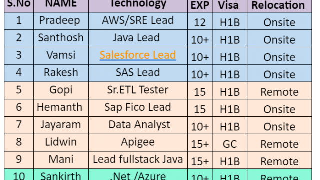 Java Lead Jobs Hotlist, Salesforce Lead, Data Analyst, Project Manager-Quick-hire-now