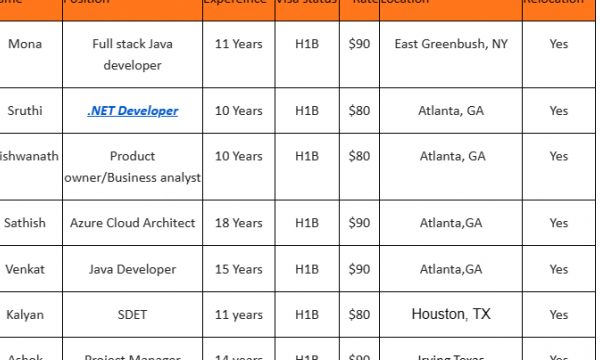 .NET Developer Jobs HOTLIST, Full stack Java developer, Project Manager, SDET-Quick-hire-now