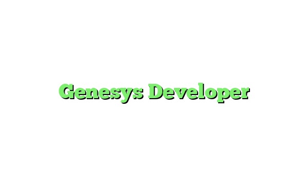 Genesys Developer