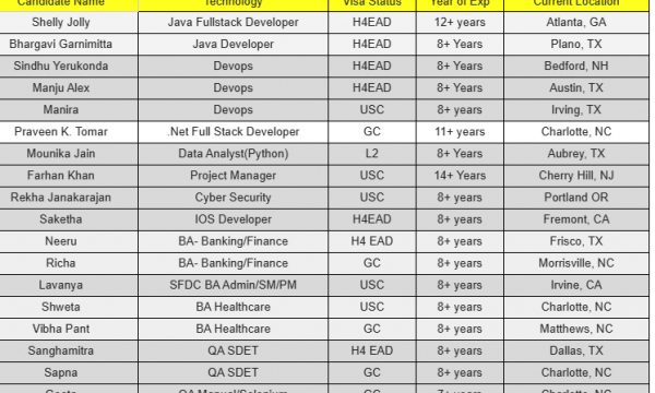 QA SDET Jobs Hotlist, Java Fullstack Developer, Project Manager, IOS Developer-Quick-hire-now