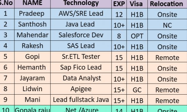 Salesforce Jobs HOTLIST, AWS, SAS, Java, Dot NET Developer-Quick-hire-now